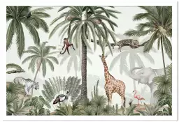 Fête sauvage - tableau chambre enfant