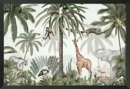 Fête sauvage - tableau chambre enfant