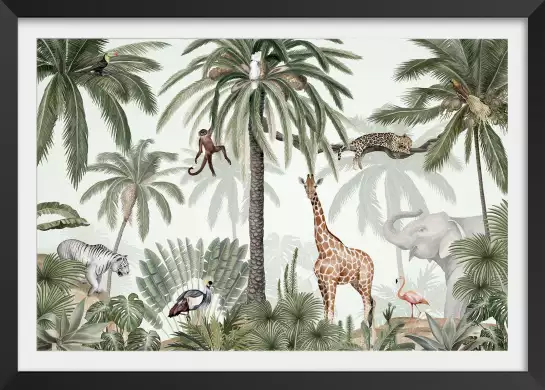 Fête sauvage - tableau chambre enfant