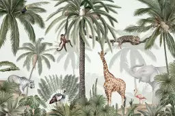 Fête sauvage - tableau chambre enfant