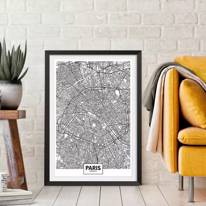 Paris France - carte ville du monde