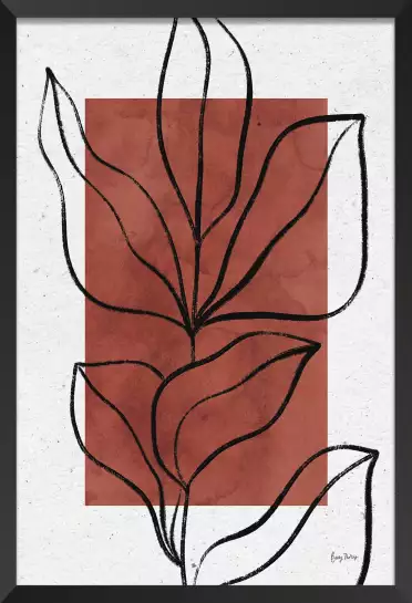 Floral silhouette - affiche abstrait et géométrie