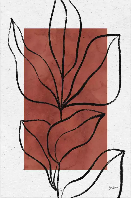 Floral silhouette - affiche abstrait et géométrie