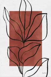 Floral silhouette - affiche abstrait et géométrie