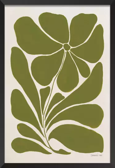 Floral verte - affiche plantes