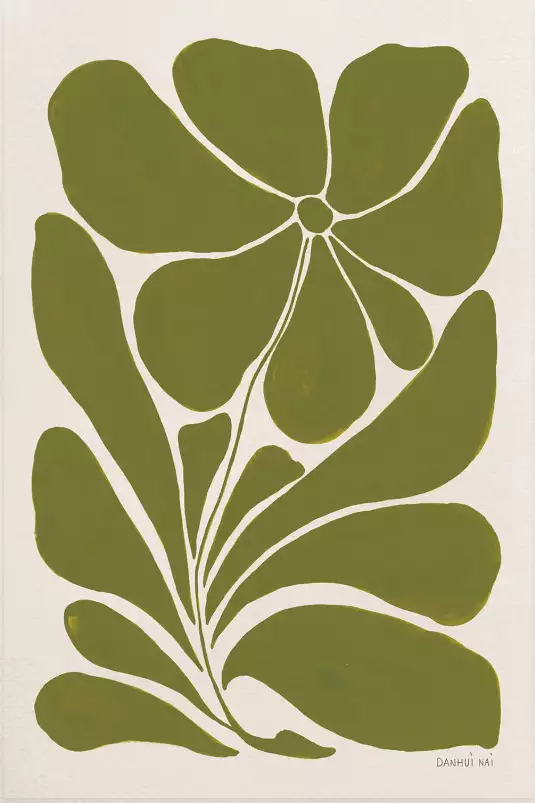Floral verte - affiche plantes