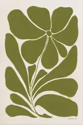 Floral verte - affiche plantes