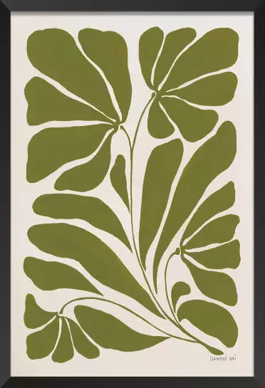 Fleural silhouette - affiche plantes