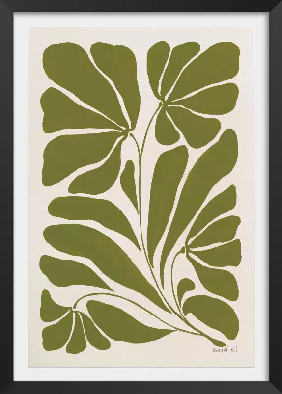 Fleural silhouette - affiche plantes