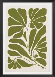 Fleural silhouette - affiche plantes