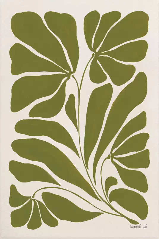Fleural silhouette - affiche plantes