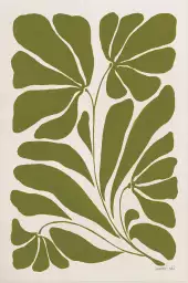 Fleural silhouette - affiche plantes