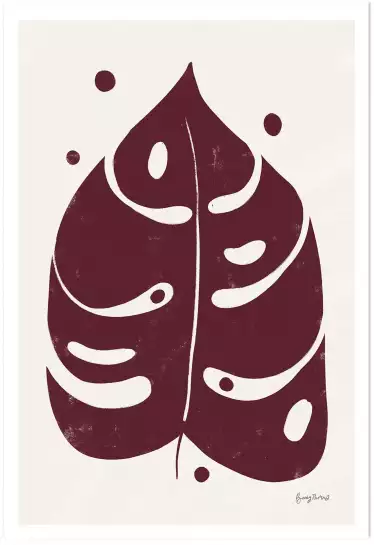 Feuillage bordeaux - affiche plantes