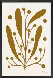 Herbarium dorée - affiche plantes