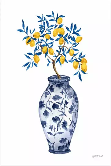 Citronniers et douceur méditerranéenne - affiche plantes