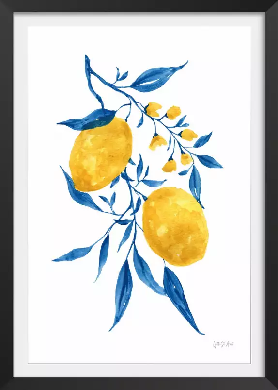 Citrons d'azur - affiche plantes