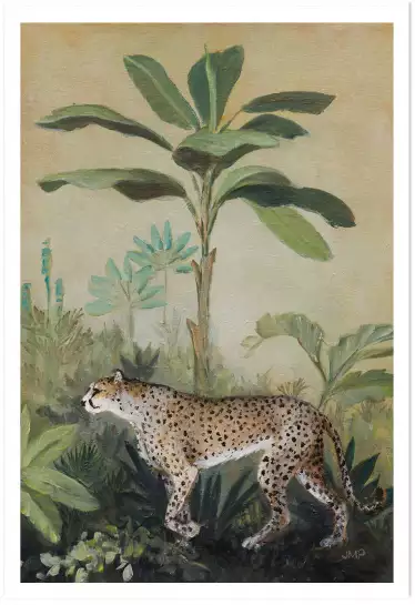 Guépard rodeur - tableau jungle