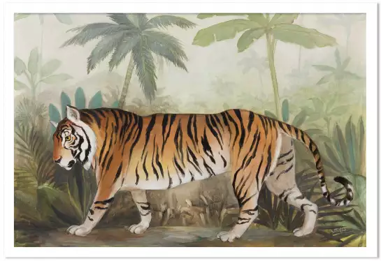 Tigre rare - tableau jungle