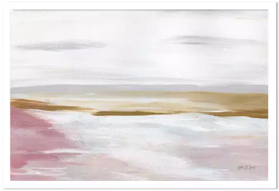 Brume rose et l'horizon - art abstrait