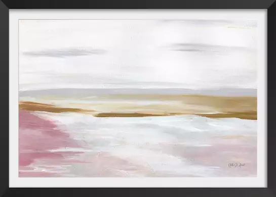 Brume rose et l'horizon - art abstrait