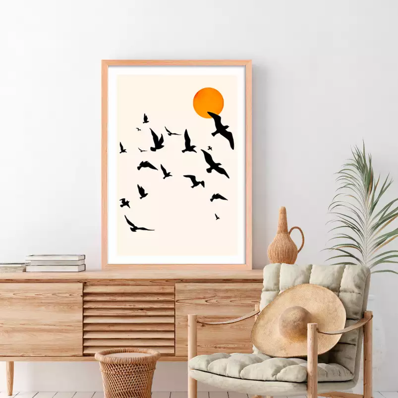 paysage Envolée Up and Away - affiche scandinave