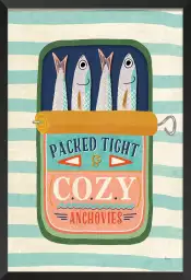 Cozy anchovies - affiche cuisine originale