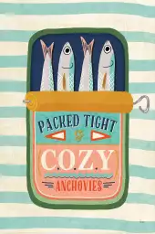 Cozy anchovies - affiche cuisine originale