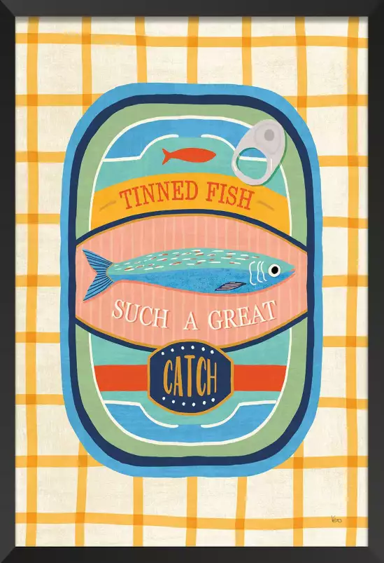 Tinned fish - affiche cuisine originale