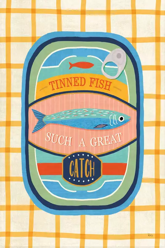 Tinned fish - affiche cuisine originale