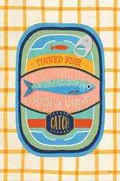 Tinned fish - affiche cuisine originale