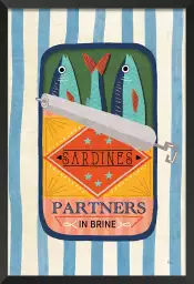 Sardines partners - affiche cuisine originale