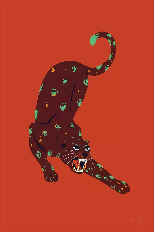 Chat en colère - poster animaux