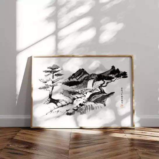 Traverser a l'aube - tableau japonais