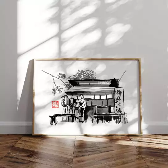 Echoppe japonaise - tableau japonais