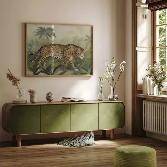 Guépard en route - tableau jungle
