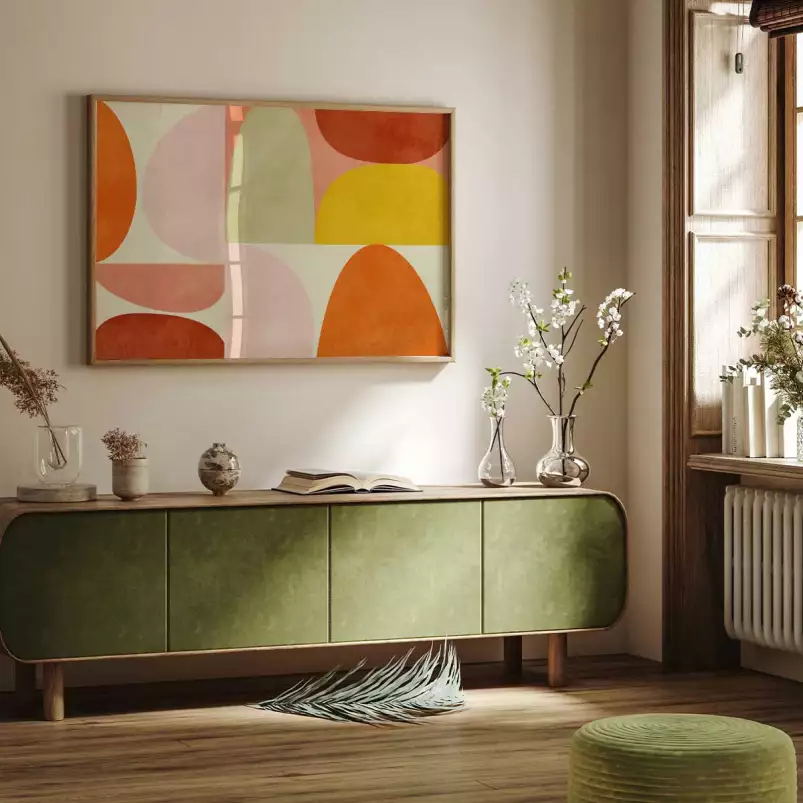 Palette pastel - affiche courbe
