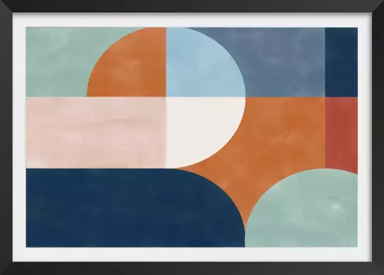 Palette colorée - affiche abstrait géométrique