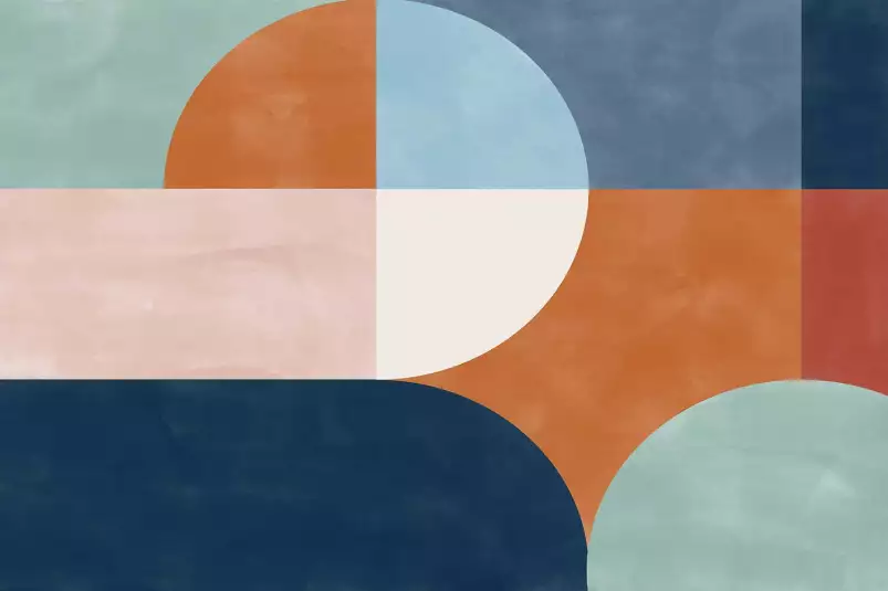 Palette colorée - affiche abstrait géométrique
