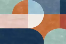 Palette colorée - affiche abstrait géométrique