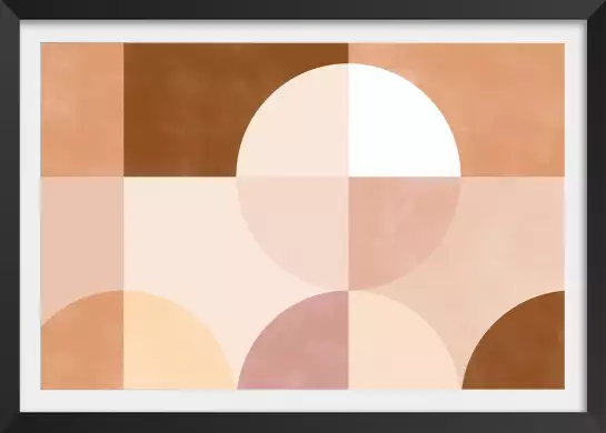 Palette nude - affiche abstrait géométrique