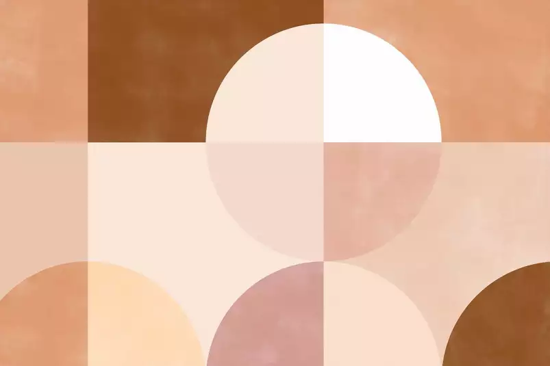 Palette nude - affiche abstrait géométrique