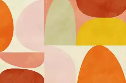 Palette pastel - affiche courbe