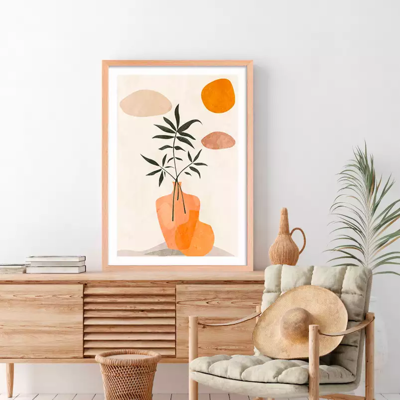 Vase et minimalisme - affiche organique