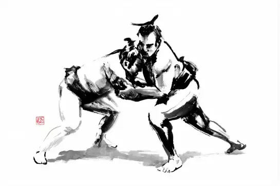 Sumo - tableau japonais