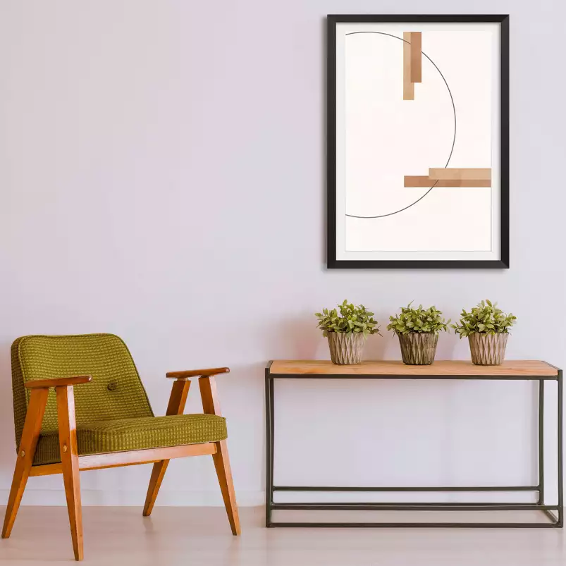 Cadran et sable - poster minimaliste