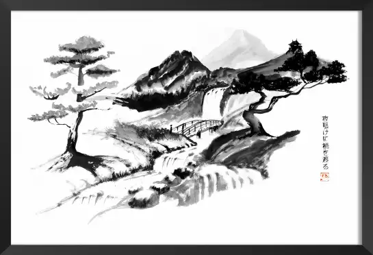 Traverser a l'aube - tableau japonais