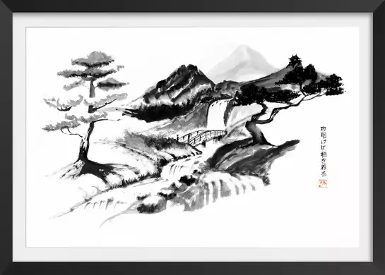 Traverser a l'aube - tableau japonais