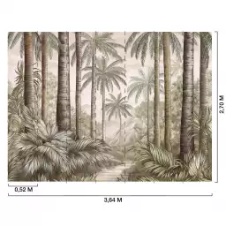 Tropical muse - tapisserie panoramique jungle