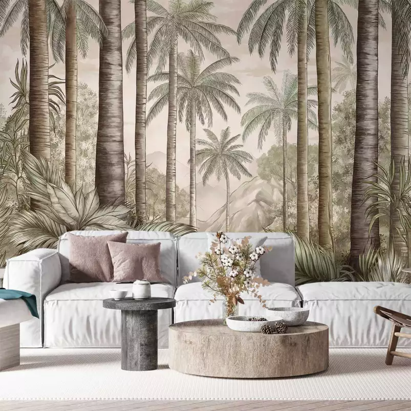 Tropical muse - tapisserie panoramique jungle