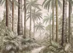 Tropical muse - tapisserie panoramique jungle
